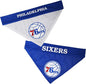 NBA Dog Bandana - Philadelphia 76ers Reversible Pet Bandana. 2 Sided Home & Away Sports Bandana with a PREMIUM Embroidery TEAM Logo, Small/Medium