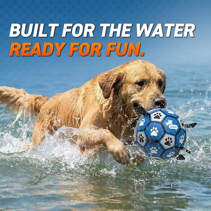 QDAN Dog Balls Toys, Soccer Ball with Straps, Balls for Dogs for Small Medium Puppy, Herding Ball Toy, Birthday Gifts (6 Inch)