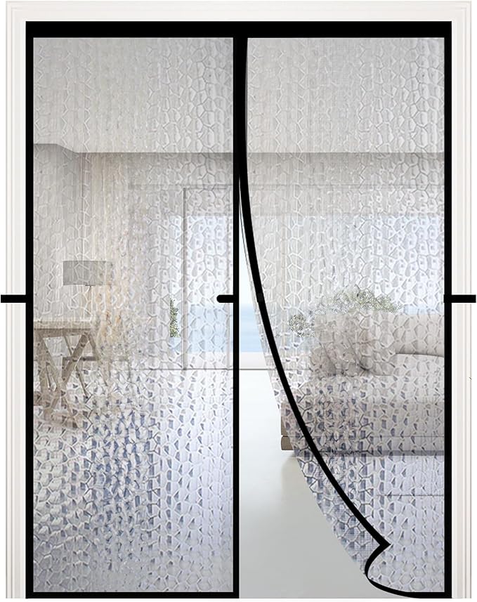 RELIANCER Magnetic Thermal Insulated Door Curtain,Waterproof EVA Door Cover,Fit Doors Size Up to 40"x80",Temperature Protection Insulated Doorway Curtain Partition,Patio Self-Closing Doors Net Screen