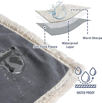 Kritter Planet Waterproof Dog Blanket, Reversible Water Proof Pet Blanket for Couch, Bed & Car, Washable Couch Covers for Medium Dogs - Protects Furniture from Fur, Dirt, and Accidents