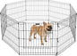 Puppy Playpen - Foldable Metal Exercise Enclosure with Eight 24-Inch Panels - Indoor/Outdoor Fence for Dogs, Cats, or Small Animals by PETMAKER