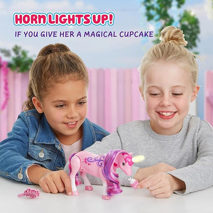 Little Live Pets Sparkles The Unicorn Toy, Musical Dancing Pony Toy with Light Up Rainbow Horns, Interactive Animal Toys for Kids of Ages 5+