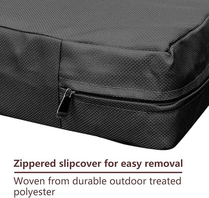 Dog Bed Cover Replacement Washable. 53 L x 42 W x 5 H inches Washable Removable Orthopedic, Cooling Gel and Memory Foam Pet Bed Protector, Cover only (Black)