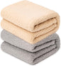 2 Blankets, Dog Cat Pet Blanket, Soft Warm Fleece, for Puppy, Small Dogs or Kitten, Cats, Plush Fuzzy Blanket for Bed, Sofa, Travel (40" x 32", 2/Pack, Beige+Light Gray)