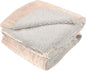 PETMAKER Dog Blanket - 60x80in Reversible Sherpa Blanket - Throw Blankets for Bed, Couch, Crate, or Car - Machine Washable Puppy Essentials (Tan)