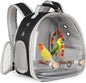 Portable Parrot Travel Cage Carrier with Small Swing Toy&Cage Colorful Toys Set Small Bird Parakeet Bag with Standing Perch Bird Carry Transport Bag (Black, Backpack/Swing)