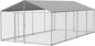 20'x10' Large Outdoor Dog Kennel, Heavy Duty Dog Enclosure with Roof, Weather Resistant Cover and Security Lock (240"x120")