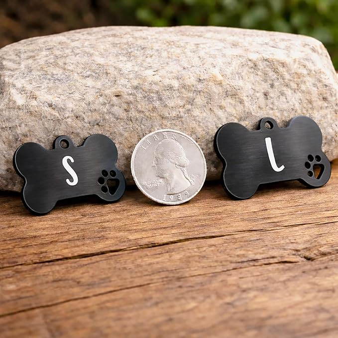 Ultra Joys Dog Tags Personalized for Pets - Hollow Paw Custom Pet ID Tag - Engraved Dog Tag for Large Dogs - Custom Your Own