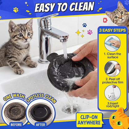 Interactive Cat Toys for Indoor Cats - Automatic Flying Bird Feather Toy, USB Rechargeable Electric Cat Teaser with Strong Sticky Base, Smart Motion Self-Play Toy for Bored Cats(Green)