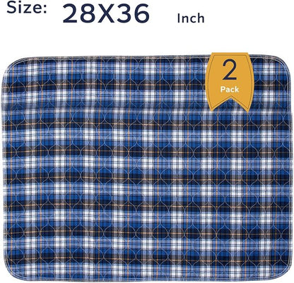 Non-Slip Bed Pads for Incontinence Washable (28" x 36"|2 Pack),Waterproof Bed Pads,Adult Washable Incontinence Bed Pads for Adults,Dog,Kids
