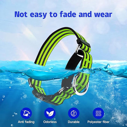Martingale Dog Collar, Adjustable Nylon Reflective Collar with Buckle No Pull Dog Collar for Small Medium Large Dogs (Lime Green Large)