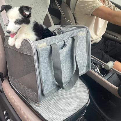 Soft Cats Carrier for Small Dogs Carriers Airline Approved Puppy Travel Bag Softsides Puppy Carry,Soft-Sided,Pets Small Animals Rabbits Bunny Outdoor (Gray)