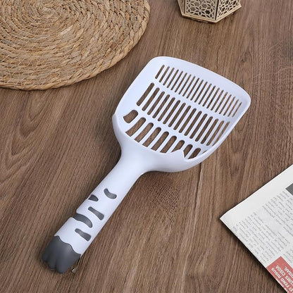 Cat Litter Scoop, Cat Scooper for Litter Box Cats and Dog Poop Collector Plastic Kitty Litters Scoop Deep Shovel with Thin Sifting Holes for Home Litters Box