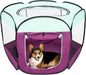 Furhaven Portable Dog Playpen, Cat Playpen, Pet Playground,Kennel Foldable Indoor Outdoor Zippered Puppy Crate - Purple, Large