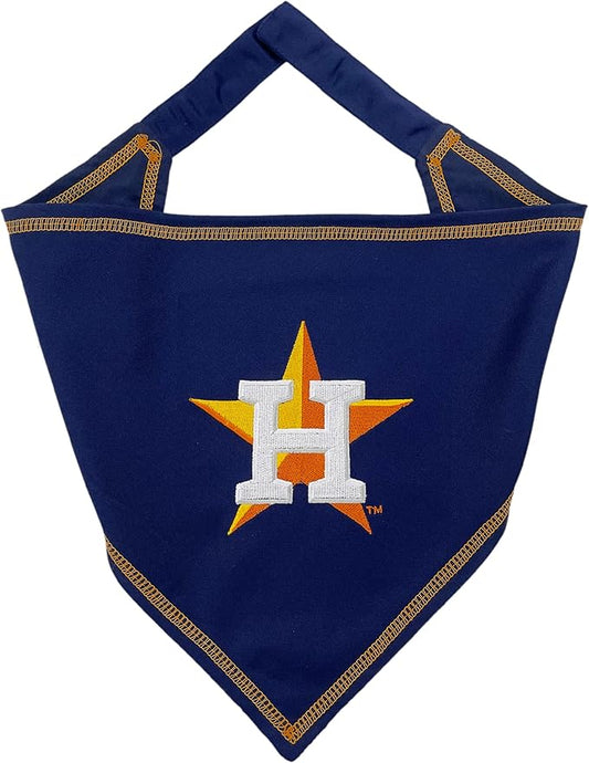 Pets First MLB Houston Astros TIE Bandana, Small/Medium. Dog Bandana Scarf Bib for Pet Cat Dog. The Ultimate Game-Day, Party Bandanna, Birthday Event