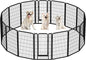 Yaheetech Dog Playpen Outdoor, 47 inch 16 Panels Dog Pen Indoor Heavy Duty Puppy Exercise Pen Metal Pet Fence for RV Camping/Yard/Garden