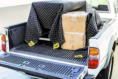 Cat 980411N Heavy Duty Moving Blanket, Non-Woven Utility Cover with Quilted Padding, Cargo Protection, Storage Furniture Packing 72 Inch by 60 Inch-980411N, Black