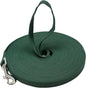 Downtown Pet Supply - Long Dog Training Leash for Recall & Obedience - Nylon, 30 ft, Hunter Green