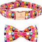 Lionheart glory Valentine's Dog Collar, Dog Collars with Bow, Pet Collar Adjustable Dogs Bowtie Pet Collars for Small Dogs