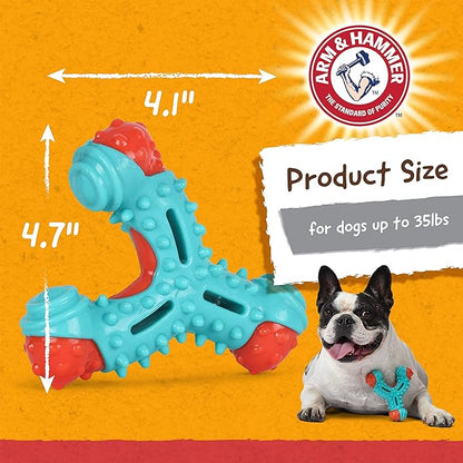 ARM & HAMMER for Pets Nubbies Wishbone Dog Dental Toy| Best Dog Chew Toy for Moderate Chewers | Dog Dental Toy Helps Reduce Plaque & Tartar | Chicken Flavor Baking Soda (Pack of 24)