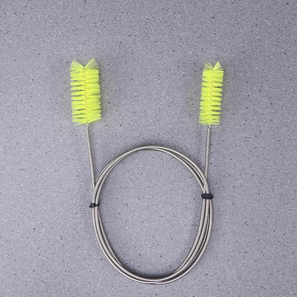 UEETEK Stainless Flexible Cleaning Brush Double Ended Canister Filter Tube Hose Pipe Clean for Fish Tank Aquarium (Yellow)