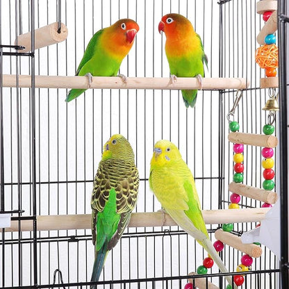 Yaheetech Bird Cage 64'' Medium Small Parrot Parakeet Bird Cages with Detachable Rolling Stand for Parrot Lovebirds Finches Parakeets Budgie Parrotlet Conures, Pet Flight Birdcage