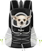 Pawaboo Pet Dog Carrier Backpack, Puppy Dog Travel Front Carrier for Small Medium Dogs Cats, Adjustable Breathable Dog Carrying Backpack with Safety Strips for Hiking, Walking (Black S Up to 5 lbs)