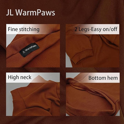 Fleece Sphynx Cat Clothes Soft Hairless Cat Clothes Pullover Cat Sweater for Chihuahua All Season Light and Warm Kitten Cloth for Cats Only Puppy Clothes Small Dog Sweater (Orange, M)