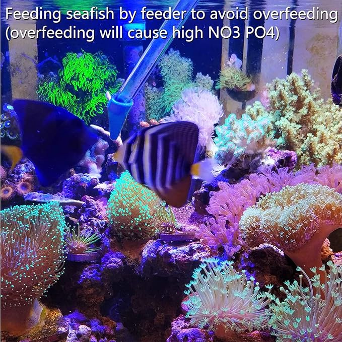Aquarium Choice Coral Feeder Long Syringe Tube Liquid Fertilizer Feeder SPS HPS Marine Reef Coral Feeder Tool Fish Excreta Cleaner (6 Units 46.5CM/18.3 Inch)