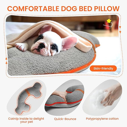 Dog Bed Pillow, Soft Dog Pillows for Dogs, Head & Neck Support for Dogs, Kids, Adults,Washable Dog Calming Pillows for Better Sleep for Medium Pet
