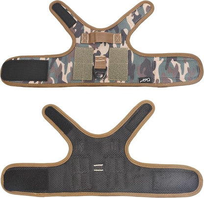 Tactical Cat Harness and Leash for Walking Escape Proof Breathable Mesh Fabric, Green Jungle Camo, X-Large, Adjustable Cat Walking Jackets, Padded Stylish Cat Vest