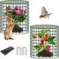 UNIFAMILY 6pcs Plant Protectors from Animals with 2 Round Covers 13 x 11.8IN, Metal Plant Cages for Outdoor Plants, Chicken Wire Cage, Plant Protectors for Keeping Bunny Chicken Squirrels Birds Out