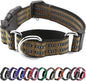Hikiko Martingale Dog Collars Reflective Nylon Dog Collar with Quick Release Buckle Adjustable Training No Slip Dog Collar (Small, Brown)