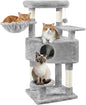 Yaheetech 46in Cat Tree Tower | Multi-Level Indoor Activity Center with Spacious Condos, Scratching Posts, Large Top Plush Perch | Sturdy, Easy to Assemble | for Kittens, Adult & Senior Cats