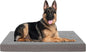 Jumbo Dog Bed for Large Dogs, Orthopedic Memory Foam Pet Bed, Washable Dog Crate Bed with Cooling Gel, Removable Cover & Waterproof Lining