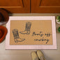 Tinideya 2 Pcs Door Mat Welcome Non Slip Coir Mats Floor Layering Doormats Seasonal for Front Porch Entryway Decor(Cowboy)