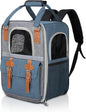 ‌YooxArmor Cat Carrier Backpack, Airline Approved Mesh Dog Backpack with Breathable, Hiking, Travel, Camping, Pet Carriers Backpack for Large Cats and Small Dogs - Holds Pets up to 15 Lbs (Blue)