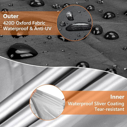 Roasivi Universal Large Birdcage Cover Black Out and Breathable Cages Cover for Parrots and Other Small Animals Durable Waterproofing Washable Material 36" L x 25" W x 48" H Black