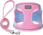Dog Harness with Leash Set, No Pull Adjustable Reflective Step-in Puppy Pet Vest Harnesses for Small Medium Large Dogs and Cats,Pink Green XS