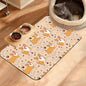 Corgi Feeding Mat,Cute Dogs Absorbent Quick-Dry Cat Dog Food and Water Bowl Mats,Non-Slip Rubber Backing Mat,Cat Dog Accessories Supplies 16" x 24"