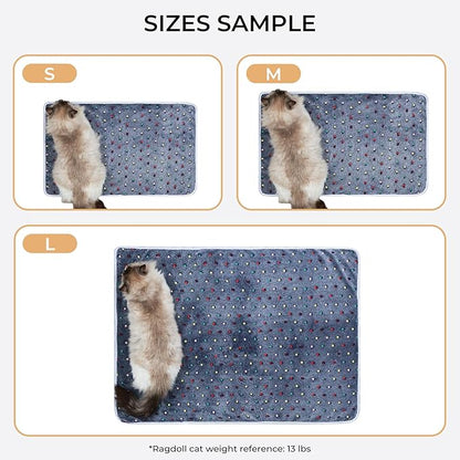 Luciphia 1 Pack 3 Blankets Super Soft Cute Dot Pattern Pet Blanket Flannel Throw for Dog Puppy Cat Small(23x16), Blue