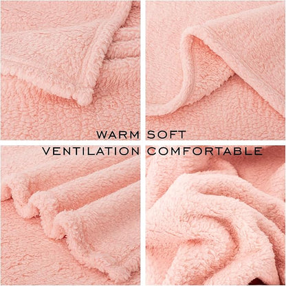 2 Blankets, Dog Cat Pet Blanket, Soft Warm Fleece, for Puppy, Small Dogs or Kitten, Cats, Plush Fuzzy Blanket for Bed, Sofa, Travel (40" x 32", 2/Pack, Lavender+Pink)