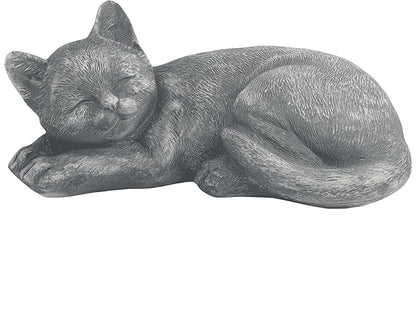 Garden Sleeping Cat Memorial Stone Cat Grave Marker Remembrance Kitten Statues for Garden,Patio,Lawn,Grave Decor Pet Sympathy Gift
