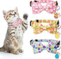 3 PCS Easter Cat Collars with Bow Tie and Bell, Spring Cat Collars Eggs Rabbit Pattern Breakaway Adjustable Cat Bow Tie Collars, Cute Bow Tie Suitable for Kittens Or Certain Puppies