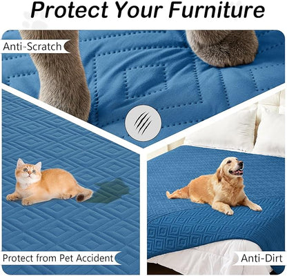 hyha Waterproof Dog Blanket, Soft Dog Bed Cover Pet Blankets, Waterproof Sofa Couch Cover for Dogs Washable, Reversible Pet Couch Covers for Sofa Furniture (30x53 Inch, Navy Blue/Navy Blue)