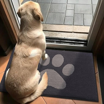 Buganda Dog Door Mat for Muddy Paws, Absorbent Dirt Trapper Washable Indoor Doormats, Non Slip Low-Profile Mud Mat for Dogs, Front Entrance Doormat for Inside Floor (30x20 Inches, Dark Grey)