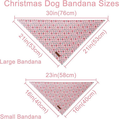 Valentine Dog Bandana - Pink Heart Triangle Bid Scarf for Small & Medium Dogs, Cotton Kerchief for Girls & Boys, Red & Adorable Puppy Bandana