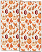Autumn Pumpkin and Football Hand Towels - 2 Pack, 14.5" X 28",Soft Microfiber Polyester Towel Set with Festive Fall Leaves,for Fun Bathroom Kitchen Spa Hotel Decor Thanksgiving Gifts