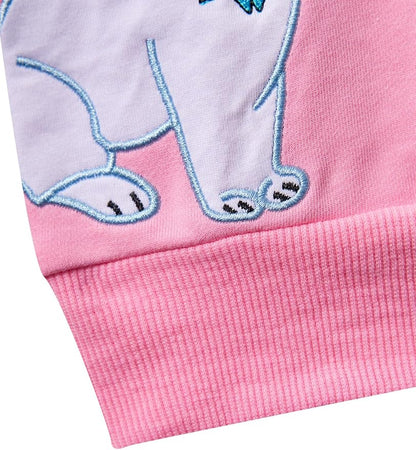 Toddler Baby Girls Cotton Sweater, Long Sleeve Crewneck Sweatshirt Pullover Kids Warm Clothing for Fall Winter