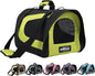 EliteField Deluxe Soft Pet Carrier (3 Year Warranty, Airline Approved), Multiple Sizes and Colors Available (18" L x 10" W x 11" H, Black+Lemon Green)